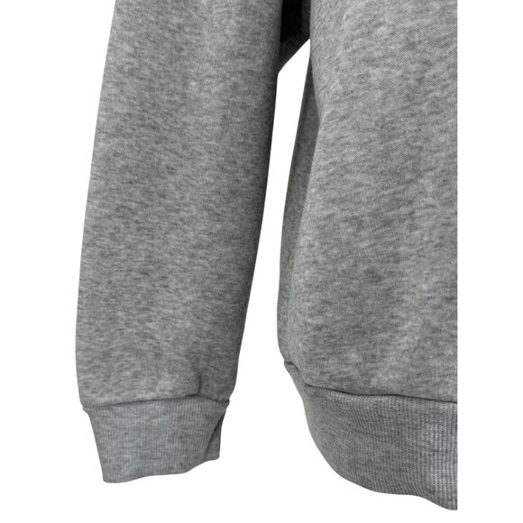 SHEIN Gray "90s Babe" Distressed Crew Neck Relaxed Fit Sweater Grunge Era Y2K - Picture 6 of 12